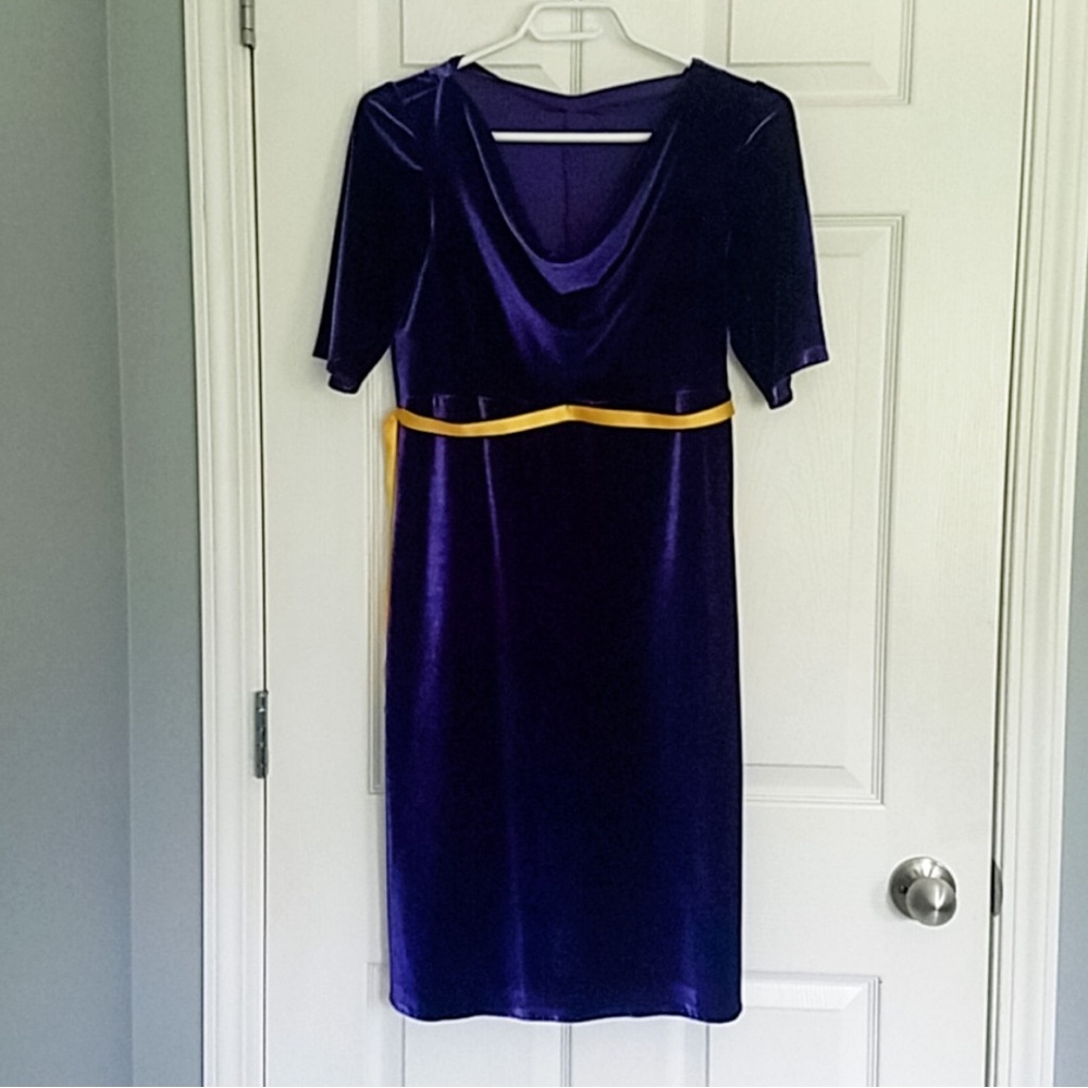 Purple Velvet Dress | Handmade | 4P